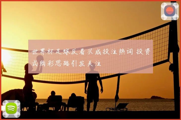 世界杯足球反着买成投注热词 投资式购彩思路引发关注
