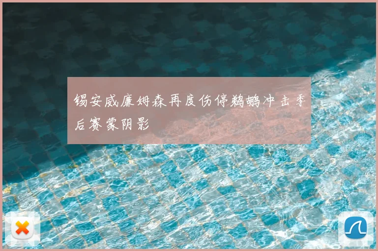 锡安威廉姆森再度伤停鹈鹕冲击季后赛蒙阴影